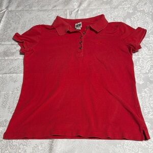 Anne Klein Red Polo Blouse Size M